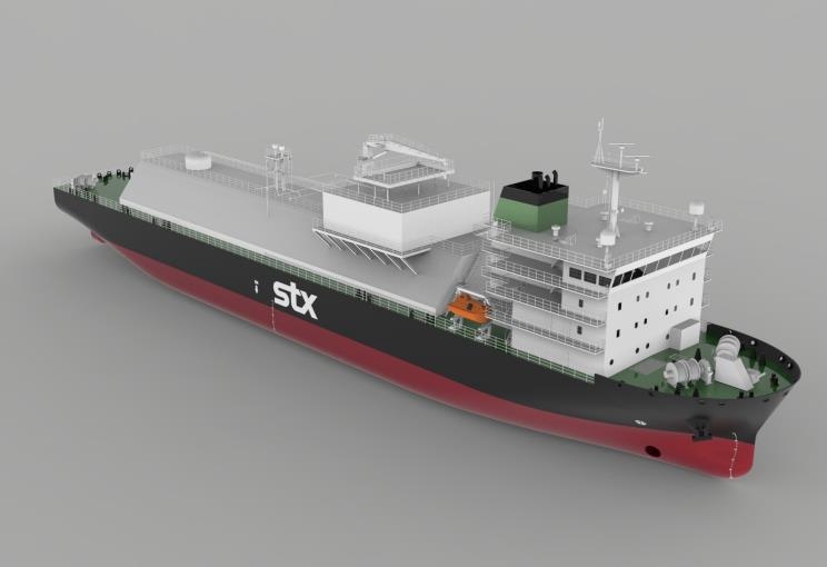 STX조선해양이 개발한 7천500㎥급 LNG벙커링 선박