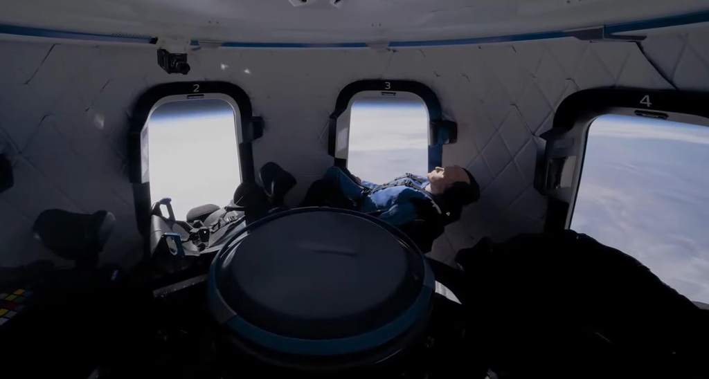 블루오리진의 우주여행 캡슐 내부. [출처=블루오리진 홈페이지. 재배부 및 DB 금지]