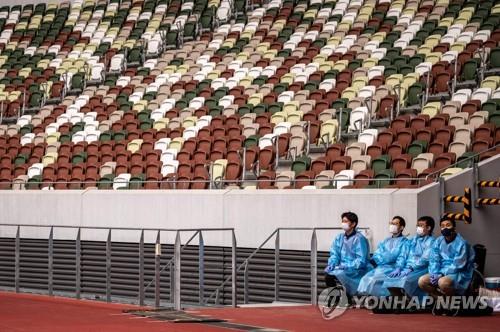 관중 없는 올림픽 메인 스타디움
