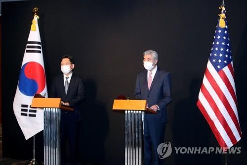한미 북핵 수석대표 협의 도어스테핑