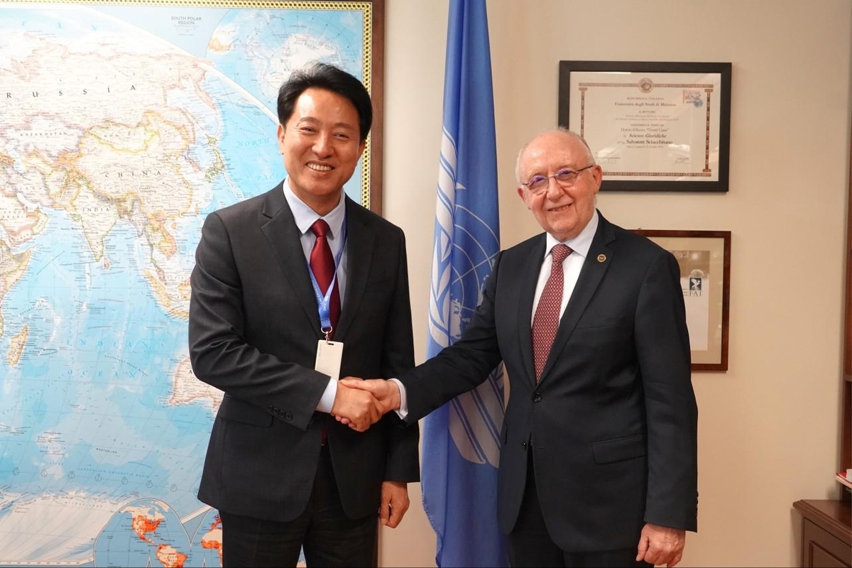 ICAO 이사회 의장과 면담하는 오세훈 시장