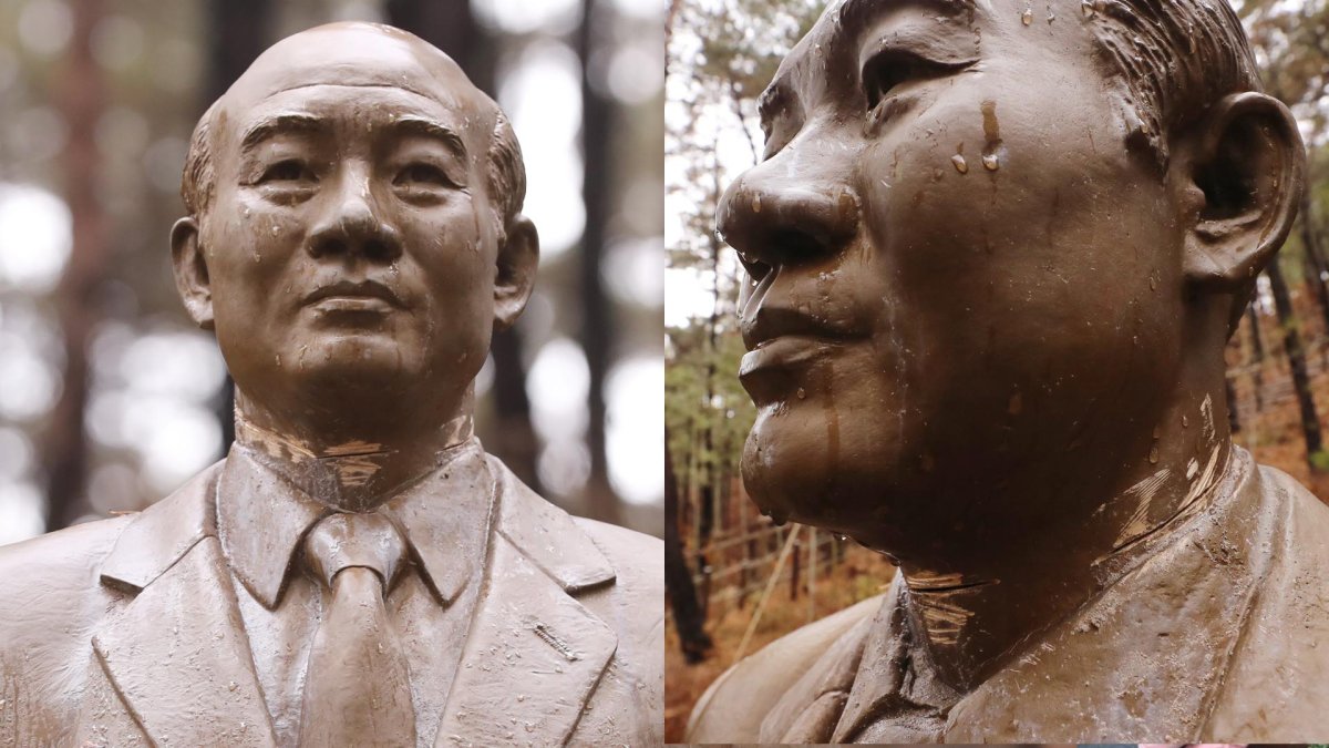 '전두환 동상' 훼손 50대 구속…법원 "도주 우려"