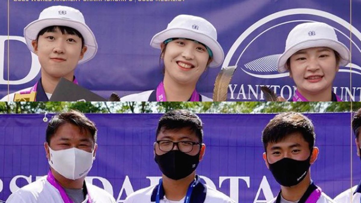 '금 금 금' 태극궁사들, 릴레이 금메달…안산 3관왕 도전
