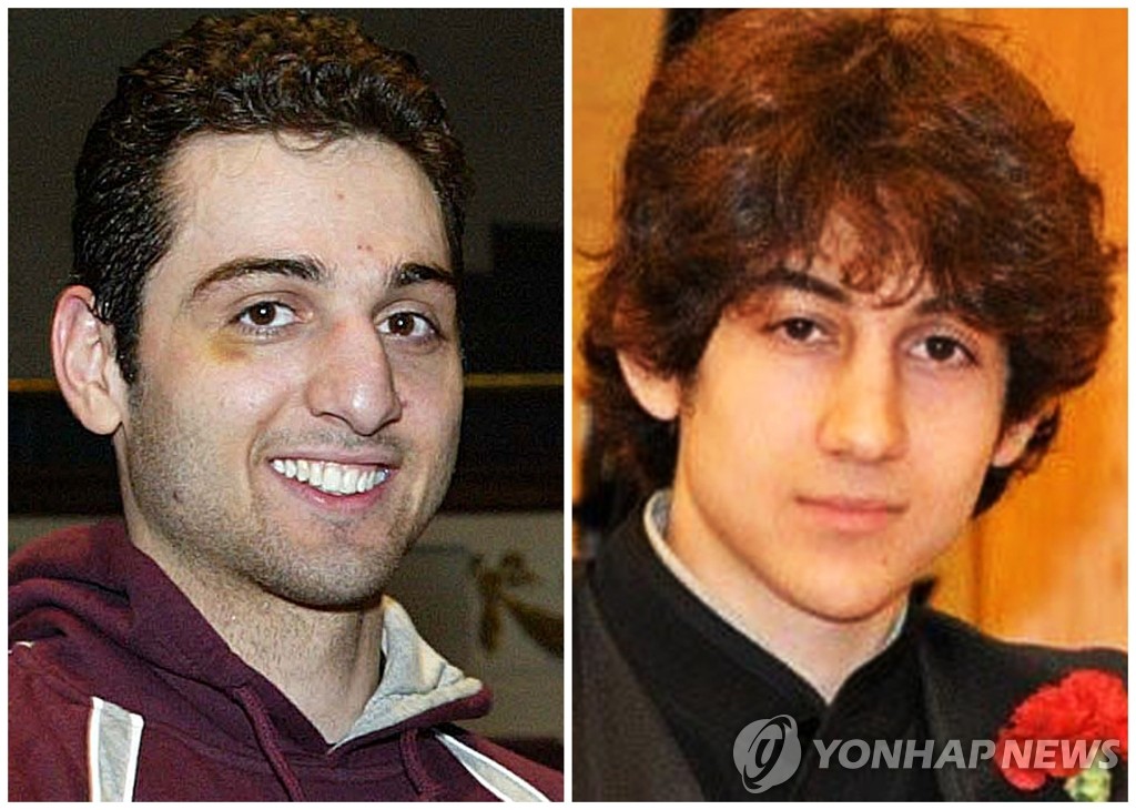 미국 보스턴 테러 용의자인 타메를란 차르나예프(왼쪽), 조하르 차르나예프(AP=연합뉴스)