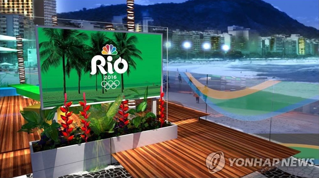리우 코파카바나 해변에 설치된 NBC 가상현실 스튜디오