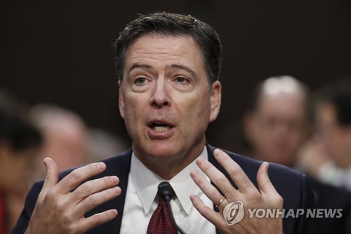 지난 6월8일 상원 정보위 청문회에서 증언하는 제임스 코미 前FBI 국장