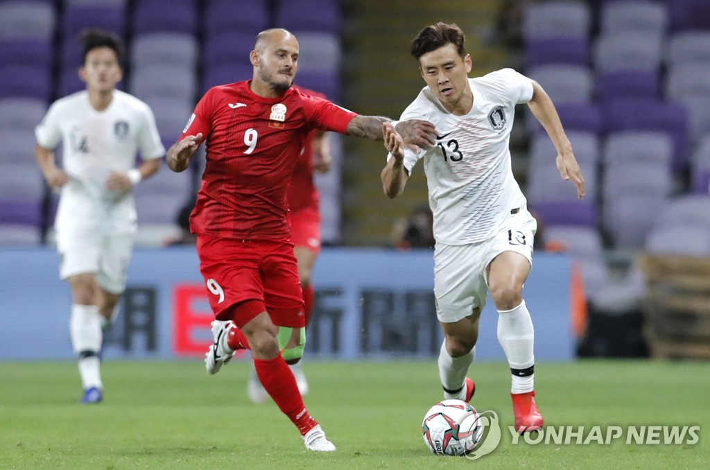 Emirates Soccer AFC Asian Cup Kyrgyzstan South Korea