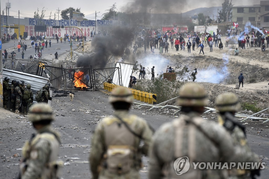 Peru Protests Tear Gas