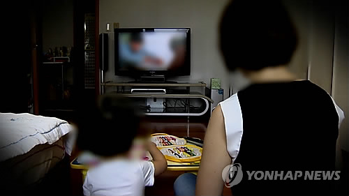 TV시청 텔레비전