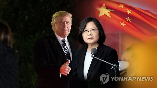 도널드 트럼프(왼쪽) 美대통령과 차이잉원 대만 총통(CG)