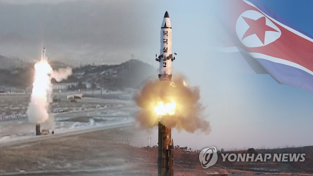 北朝鮮は今月１６日、東部の咸鏡南道・新浦付近から弾道ミサイル１発を発射したが失敗した＝（聯合ニュースＴＶ）