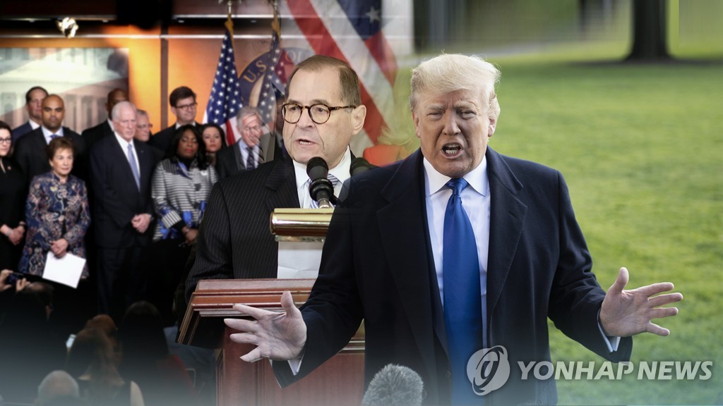 "권력남용•의회방해" 탄핵혐의…트럼프 "정치적 광기" (CG)