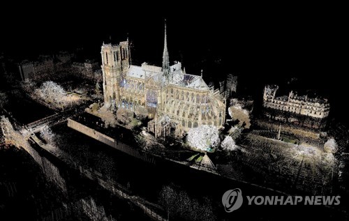 탤런 교수의 노트르담 대성당 3D 레이저 스캔 자료