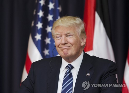 지난 23일 팔레스타인 방문 당시의 도널드 트럼프 미국 대통령