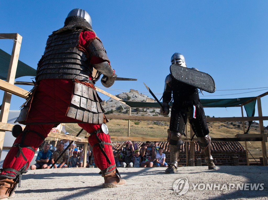 2019 Genoese Helmet international knight festival in Crimea, Russia