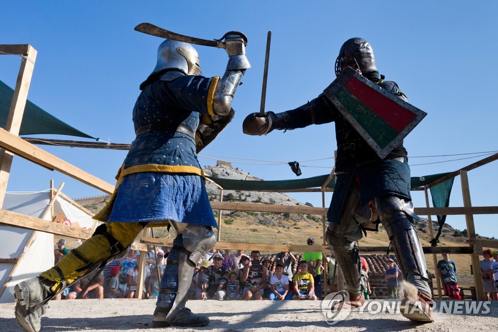 2019 Genoese Helmet international knight festival in Crimea, Russia