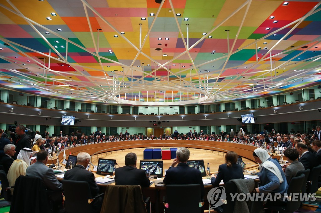 14일 브뤼셀 유럽이사회에서 열린 제3차 시리아·주변지역 미래 지원 회의