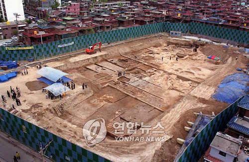 2000년도 풍납토성 건물터 발굴현장
