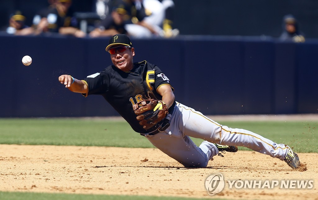 수비하는 강정호