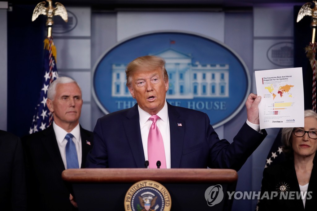 트럼프, 한국 등 입국제한 "적절한때 할수 있어…지금은 아냐"