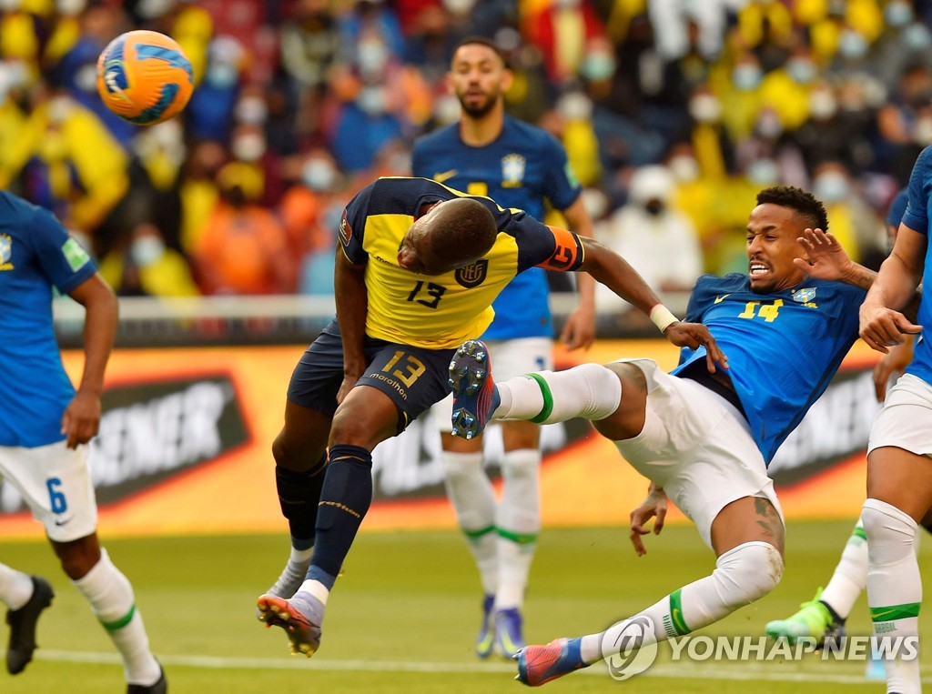 브라질-에콰도르 경기 모습