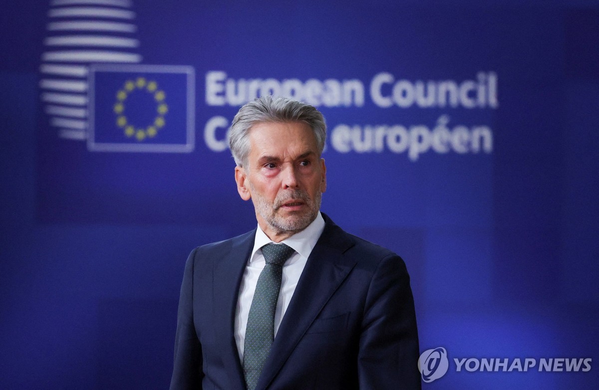 EU 정상회의 참석한 네덜란드 총리