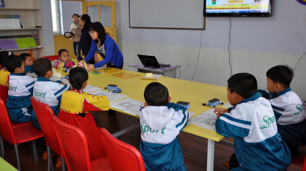중국 지린성 지안 조선족 학교에 문을 연 주말 한글교실(자료사진)