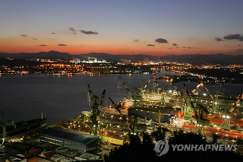 울산 공단야경