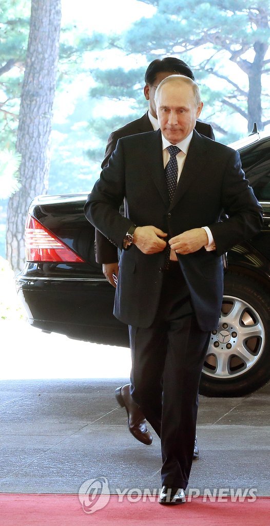 청와대 방문한 푸틴 대통령