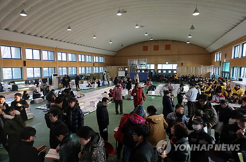 의정부 도심 아파트 화재 이재민 대피소