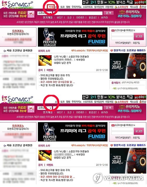 음란사이트 `소라넷'의 `카페' 기능 중단