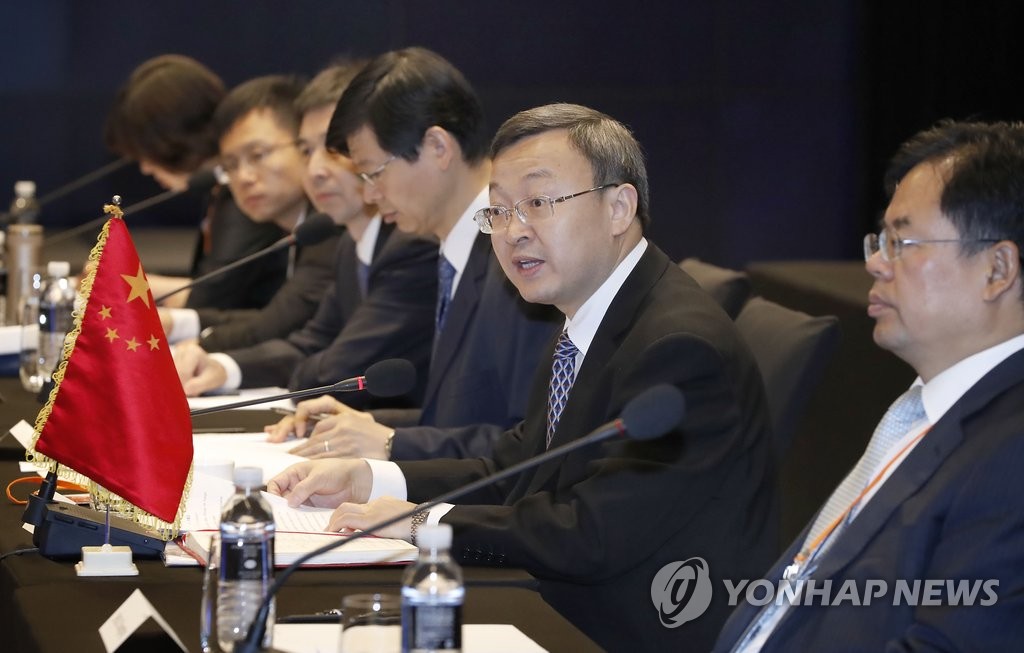 모두발언하는 왕숴원 중국 상무부 부부장