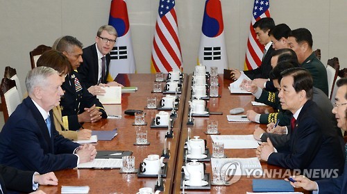 회담하는 한·미 국방부 장관