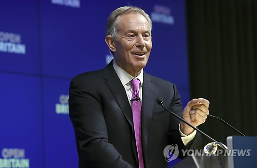 '브렉시트 뒤집자' 캠페인 나선 블레어 전 영국 총리