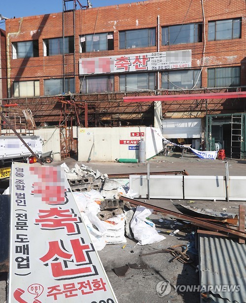 모란시장 개 유통시설 자진정비