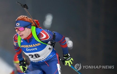 안나 프롤리나 바이애슬론 추적 17위