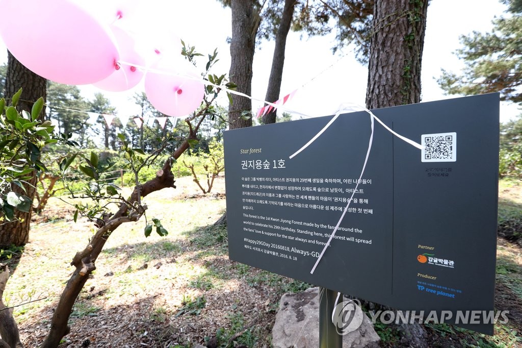 '지드래곤' 권지용 숲 1호