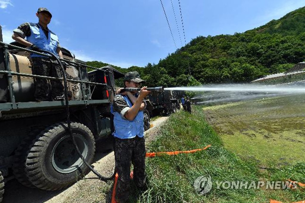 공군 8전비, 가뭄 피해 지역에 긴급 급수지원