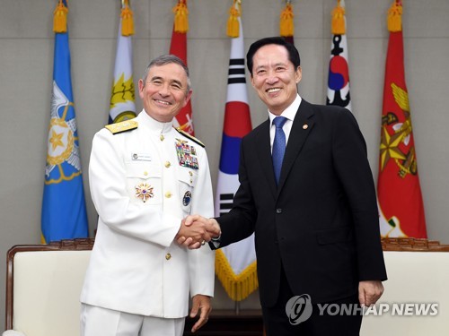 송영무 장관, 해리스 미국 태평양사령관 접견
