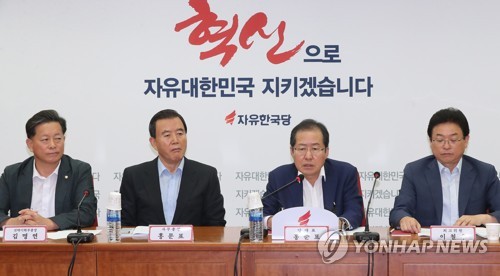 발언하는 홍준표 대표