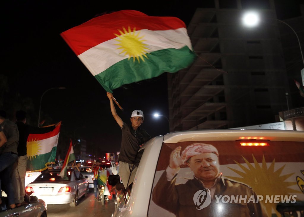 이라크 쿠르드정부 수반 "독립투표 승리" 선언