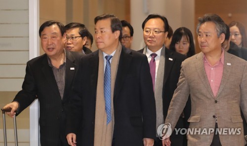 남북한 올림픽 회의 우리 대표단 귀국