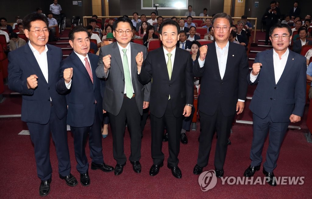 파이팅 하는 민주평화당 당 대표 후보들