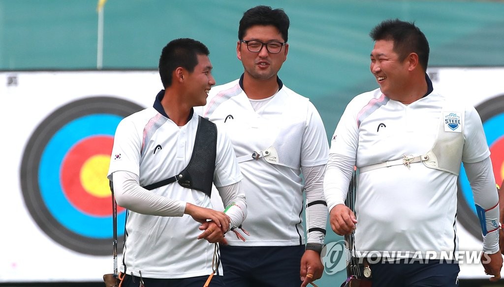 한국 남자 양궁 리커브 8강 진출