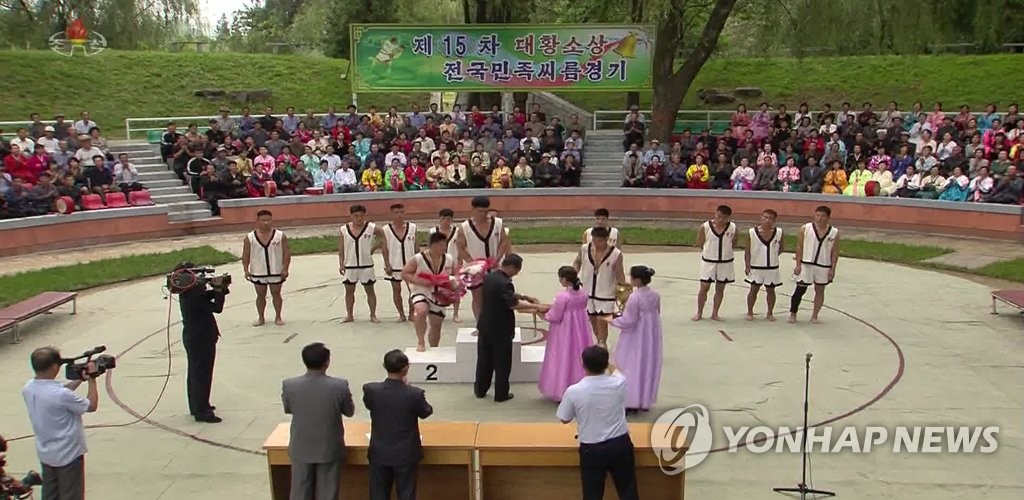북한 TV, 2018년 추석 당시 씨름대회 녹화중계