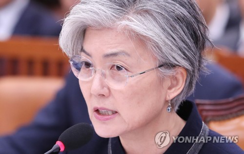 질의에 답하는 강경화