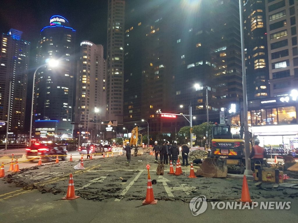 해운대 가스공급 중단 4천500가구 덜덜