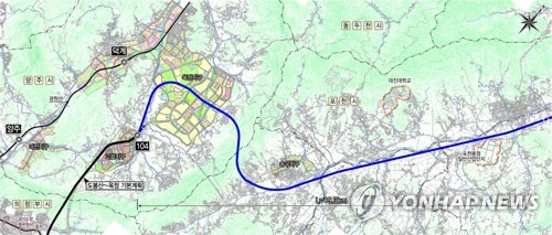 도봉산 포천선 노선도