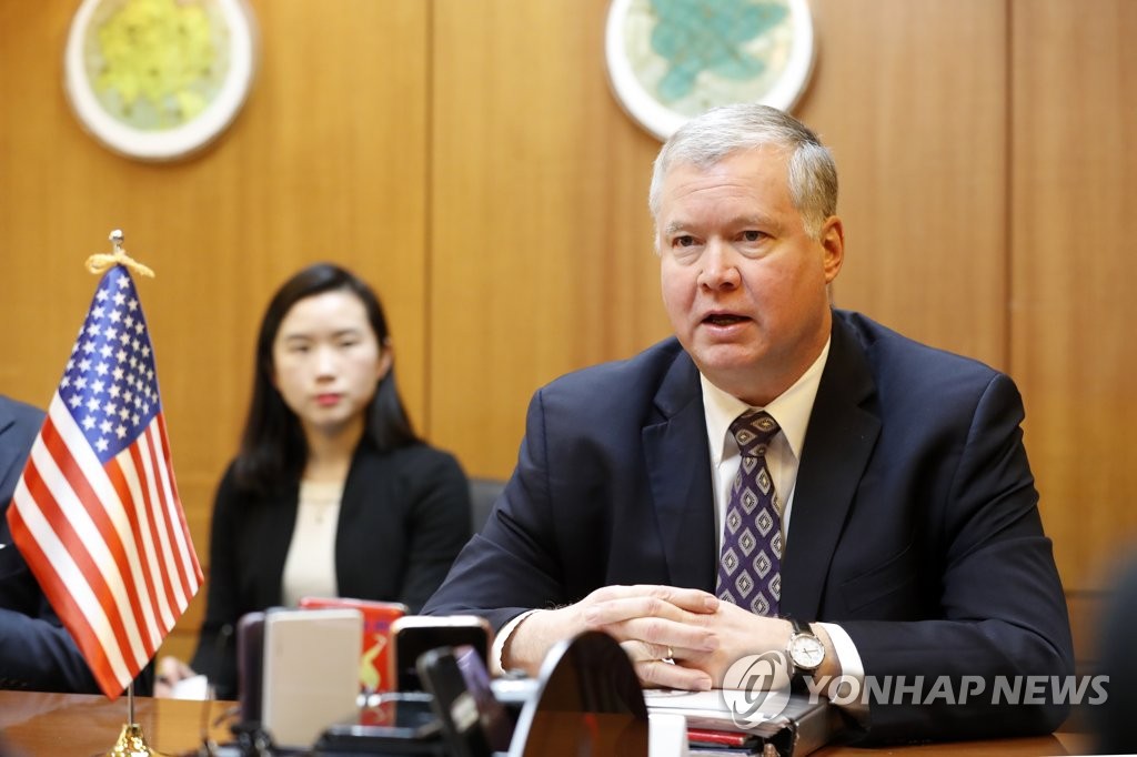 실무협상 결과 설명 나선 스티븐 비건