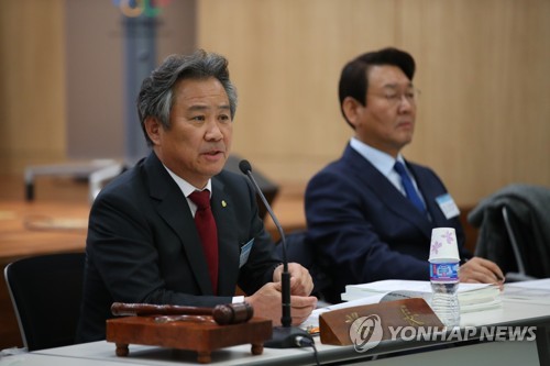 인사말 하는 이기흥 대한체육회장